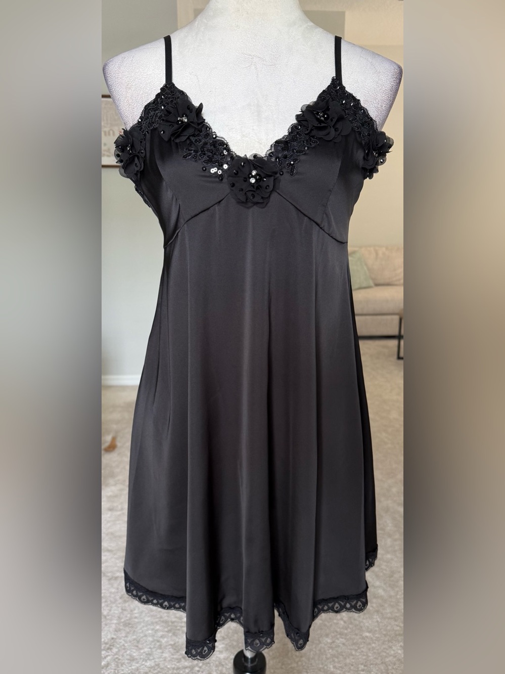 Black Slip Dress Dance Costume